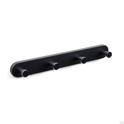 Dijon 314-4 Wandhalter aus mattschwarzem Metall