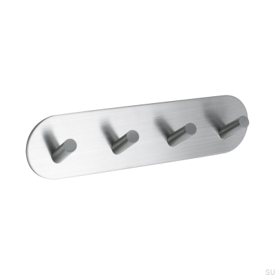 Base 100-4 Wandaufhänger Gebürsteter Stahl