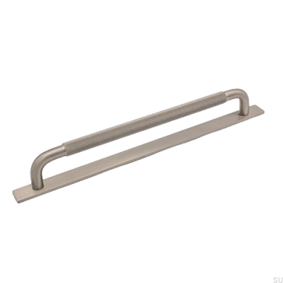 Länglicher Möbelgriff mit Unterlegscheibe Helix 224 Aluminium Silber 