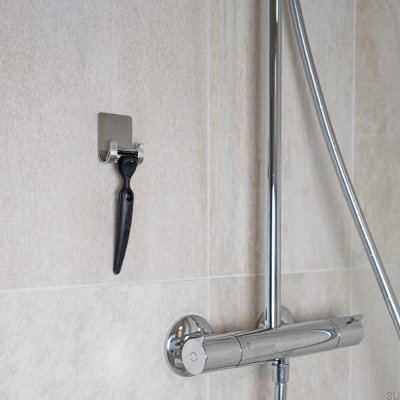 Basis-Rasierhalter aus gebürstetem Stahl