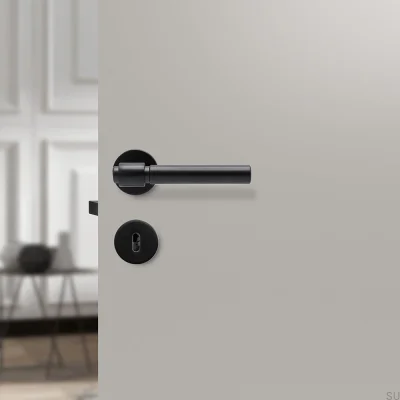Helix 200 Türgriff aus schlichtem Metall, schwarz