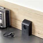 989021 Gniazdo pojedyncze z USB Mini Born Czarne Matowe