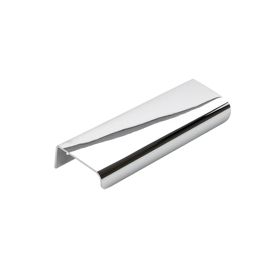 Zdjęcie produktowe uchwytu meblowego krawędziowego Lip 120 Srebrny Chrom Polerowany