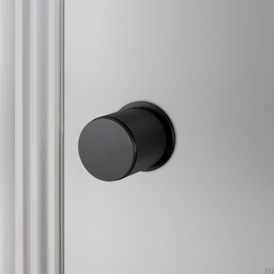 Doppelseitiger Türknauf Cross 57 Stahl Schwarz