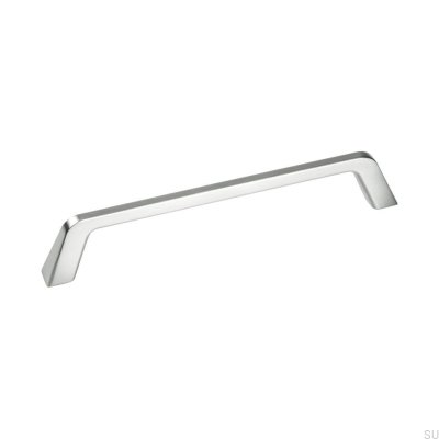 Langer Möbelgriff Form 160 Gebürstetes Silber