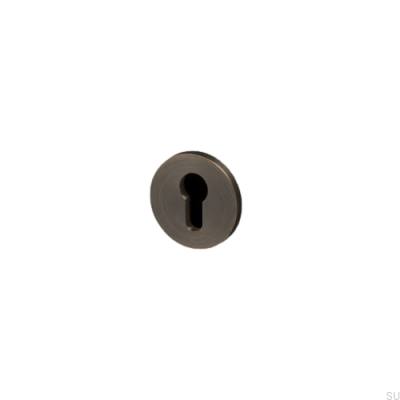 Euro-Zylinderschild 35 mm, Messing, gebrannte Bronze, Britischer Standard
