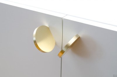 Möbelknopf Globe 50 Messing, gebürstet unlackiert