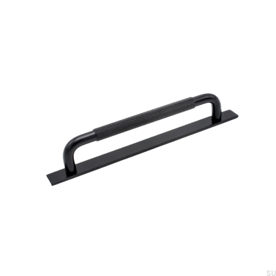 Länglicher Möbelgriff mit Unterlegscheibe Helix 160 Aluminium Schwarz 