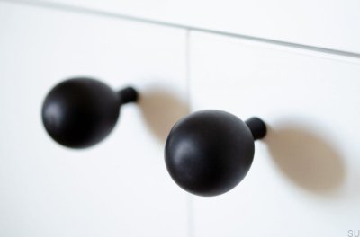 Möbelknopf Drop 28 Schwarz Aluminium