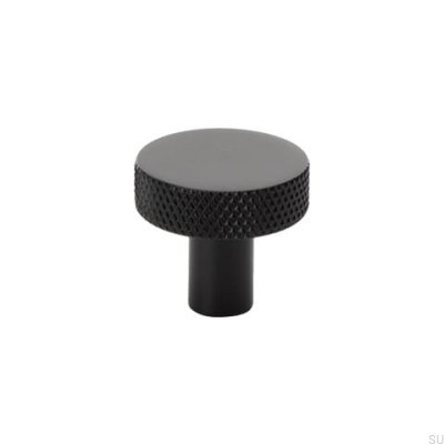 Möbelknopf flach 26 Metall schwarz