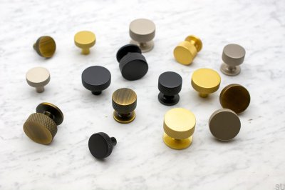 Möbelknopf Flat 32 Metall Schwarz