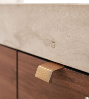 Möbelgriff Bench 20 Aluminium Gold gebürstete Kante