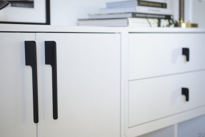 Möbelgriff Soft Cut 300 Aluminium Schwarz