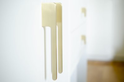 Möbelgriff Soft Cut 300 Gold Messing Gebürstet Unlackiert