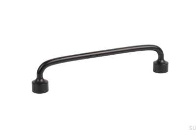 Länglicher Möbelgriff Floid 128 Metallschwarz
