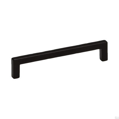 Länglicher Möbelgriff 0143 128 Pflege Metall schwarz