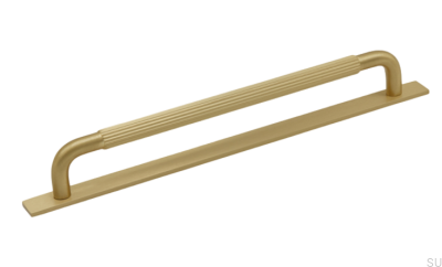 Verlängerter Möbelgriff mit Helix Stripe Unterlegscheibe 224 Gold Brushed