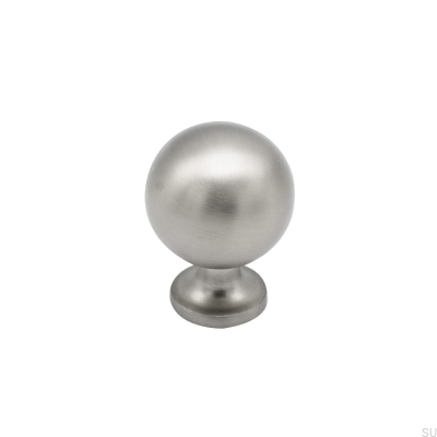 Möbelknopf Lilie Silber gebürstet