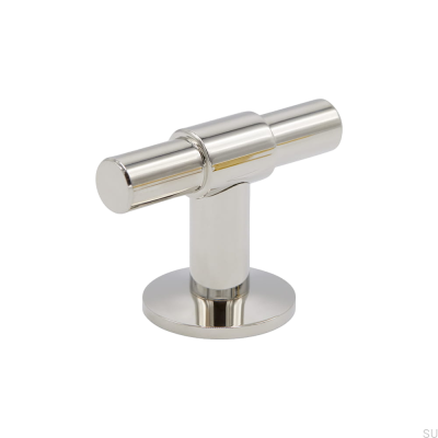 T-Bar Uniform Möbelknopf, Messing vernickelt