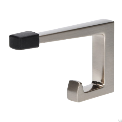 Wandhalter mit Türstopper 2422 32 Silber gebürstet