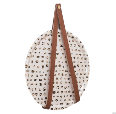 Wandhalter 0150L Leder Braun mit Gold