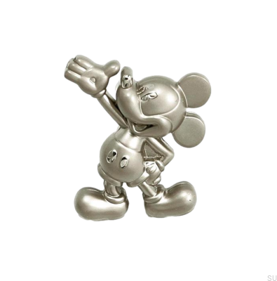 Möbelknopf Mickey Mouse Nickel gebürstet