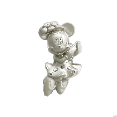Minnie Mouse Möbelknopf Nickel gebürstet