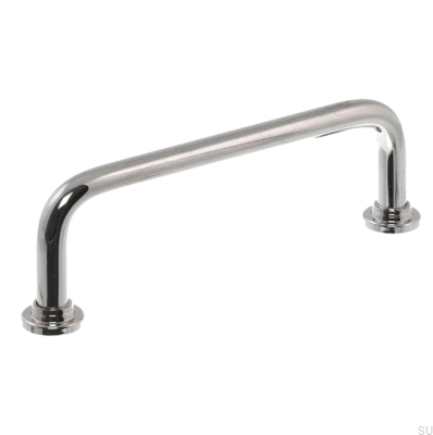 Länglicher Möbelgriff 1353 160 Nickel poliert
