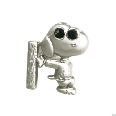 Möbelknopf Snoopy 50x42 gebürstetes Nickel