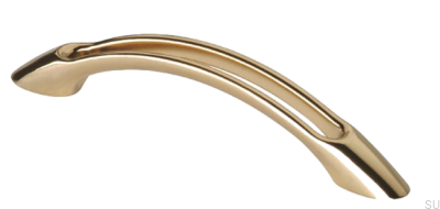 Länglicher Möbelgriff 1026 96 Gold poliert