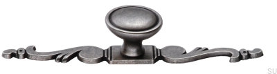 Möbelknopf mit Schild 1546 Antiksilber