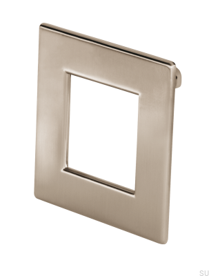 Quadratischer Möbelgriff 2057, gebürstetes Nickel