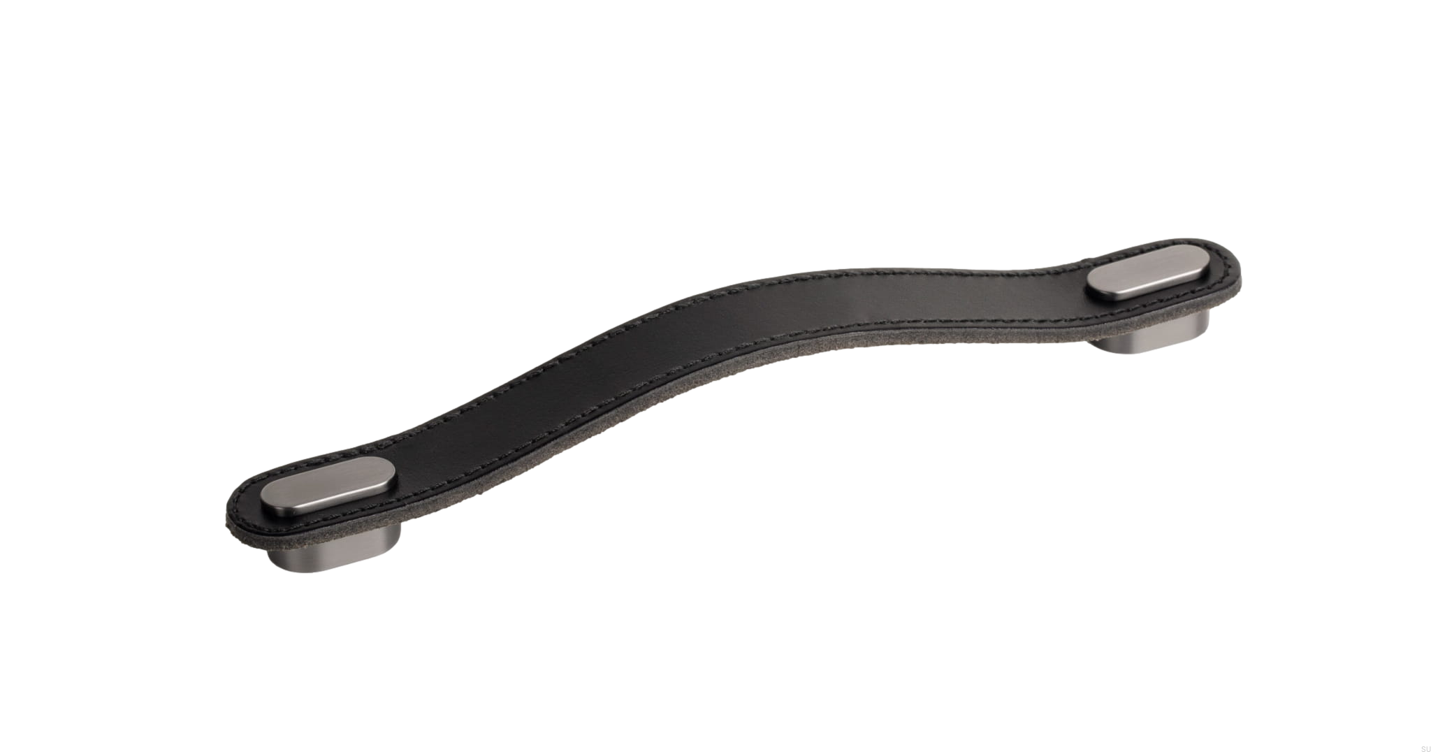 OBLONG - 22x197mm black leather+brush grey hdle-Viefe-Skandynawskie-Uchwyty.jpg