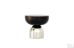 KN52R/AS--Gałka-meblowa-Kokeshi-Mix-3032-Stalowa-Polerowana-z-Czarnym-Aluminium-BB-Sweden-Skandynawskie-Uchwyty_1