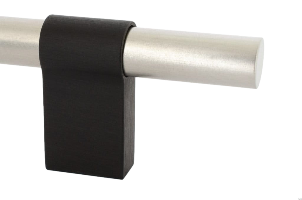 HA64AS/RB--Uchwyt-meblowy-podłużny-Line-Big-Mix-342-Stalowy-Szczotkowany-z-Czarnym-Aluminium-BB-Sweden-Skandynawskie-Uchwyty_1