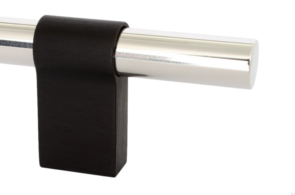 HA65AS/R--Uchwyt-meblowy-podłużny-Line-Big-Mix-592-Stalowy-Polerowany-z-Czarnym-Aluminium-BB-Sweden-Skandynawskie-Uchwyty_1