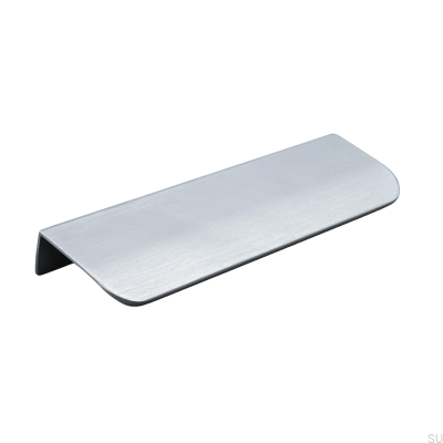 Poppi 136 Kantenmöbelgriff, gebürstetes Silber