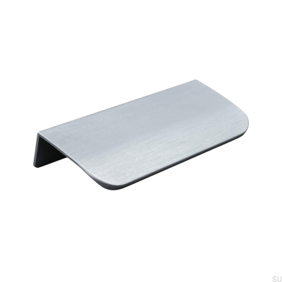 Poppi 96 Edge Möbelgriff, gebürstetes Silber