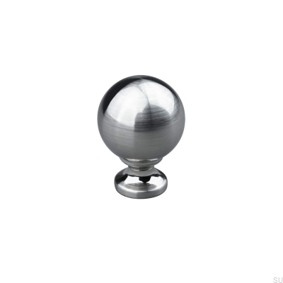 Labaro 30 Möbelknopf in gebürstetem Silber