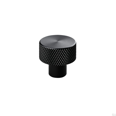 Möbelknopf Rimini 20 aus mattschwarzem Metall