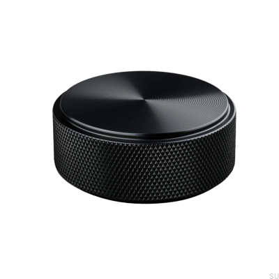 Möbelknopf Rimini 50 aus mattschwarzem Metall