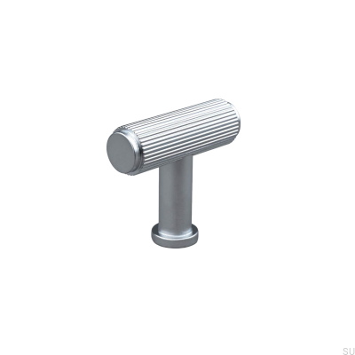T-Bar Salo Stripe Metall Silber Möbelknopf