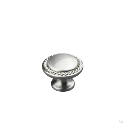 Sora 30 Silber gebürsteter Möbelknopf