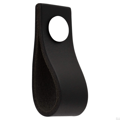 Loop Ari Ledermöbelknopf, Schwarz und Weiß