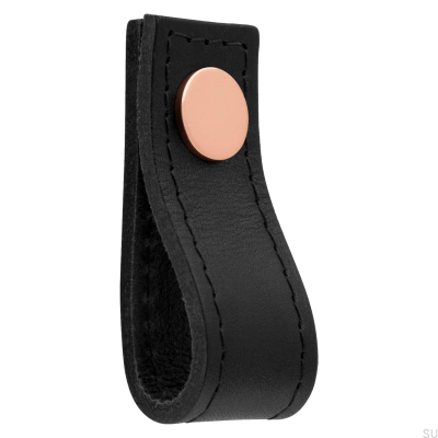  Loop Avio Ledermöbelknopf Schwarz und Braun