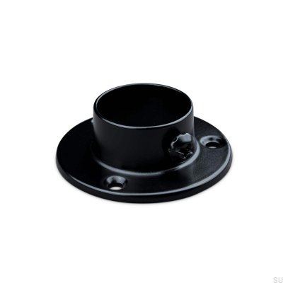 Rosette für Garderobenstangen 527 25 Metall Schwarz