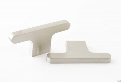 Flat Line 12 Möbelknopf aus gebürstetem Edelstahl