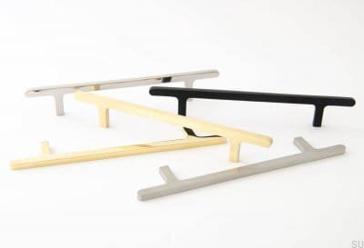 Flat Line 128 länglicher Möbelgriff, gebürsteter Stahl