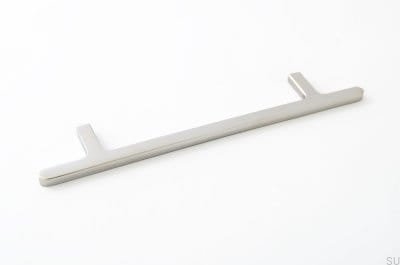 Flat Line 128 länglicher Möbelgriff, gebürsteter Stahl