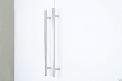 Flat Line 224 länglicher Möbelgriff, polierter Stahl